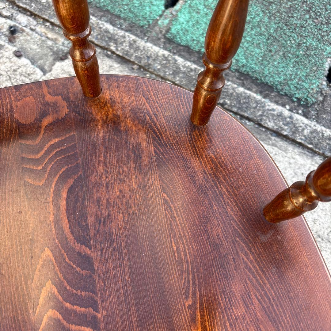 飛騨産業 キツツキ アームチェア 持ち手 ろくろ脚 ヴィンテージ③