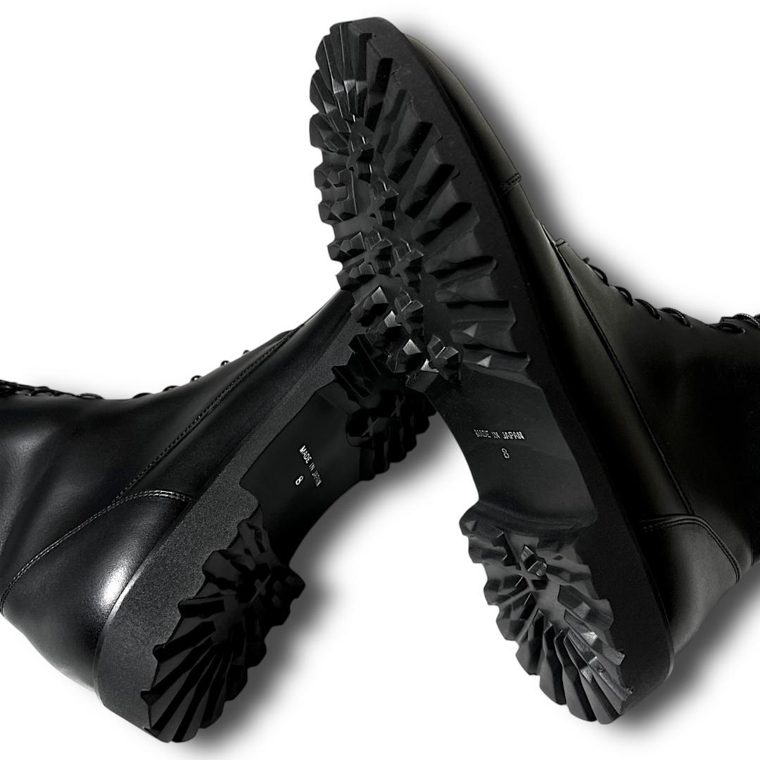 28cm ソフトハイフン SAKIAS 5-LES レザーブーツ ブラック