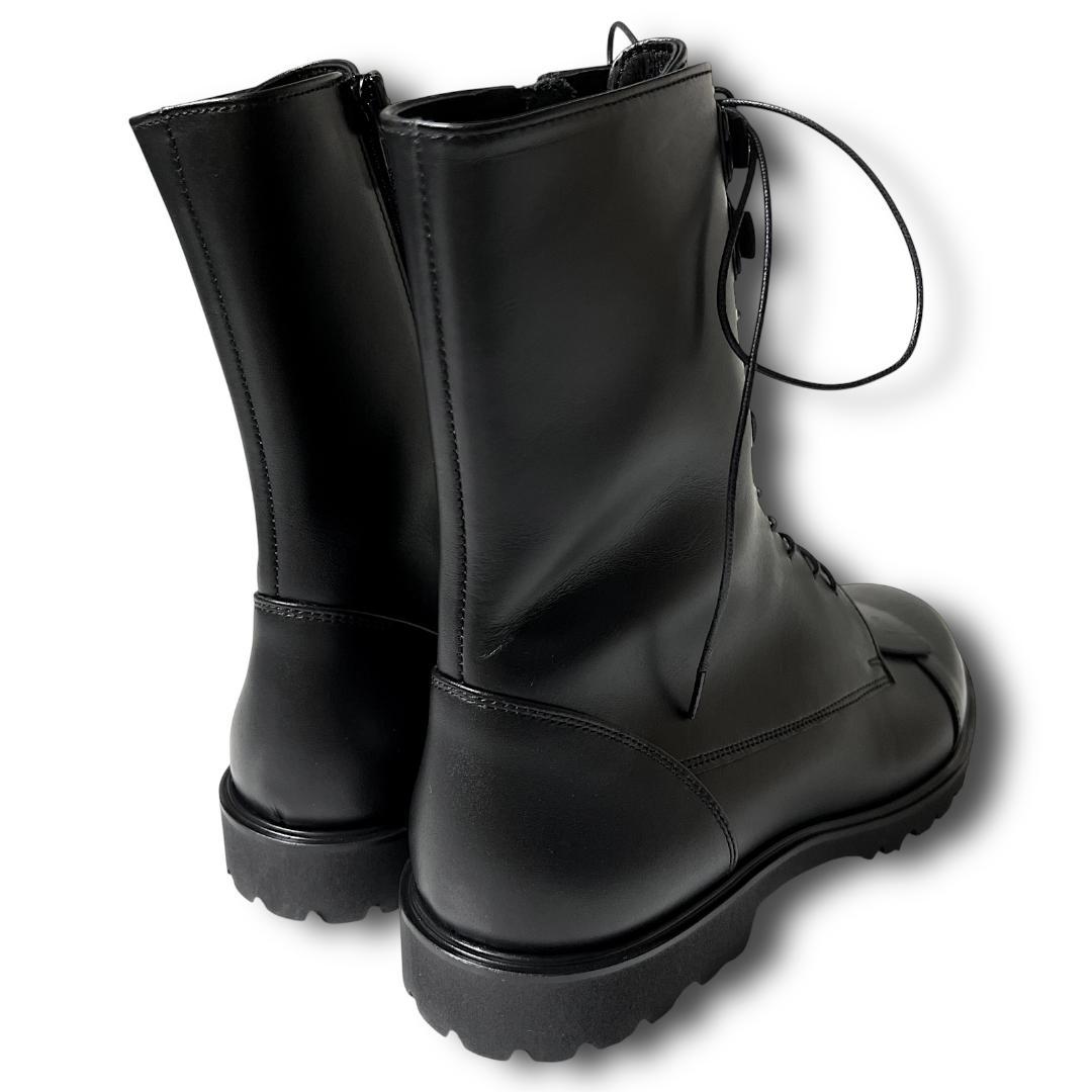 28cm ソフトハイフン SAKIAS 5-LES レザーブーツ ブラック