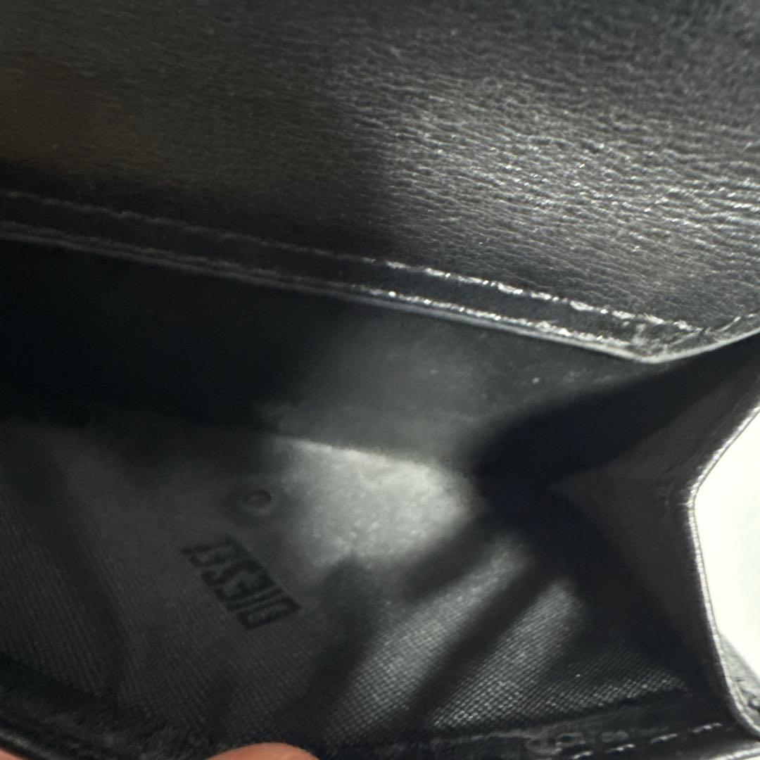 DIESEL ブラックレザー 三つ折り財布