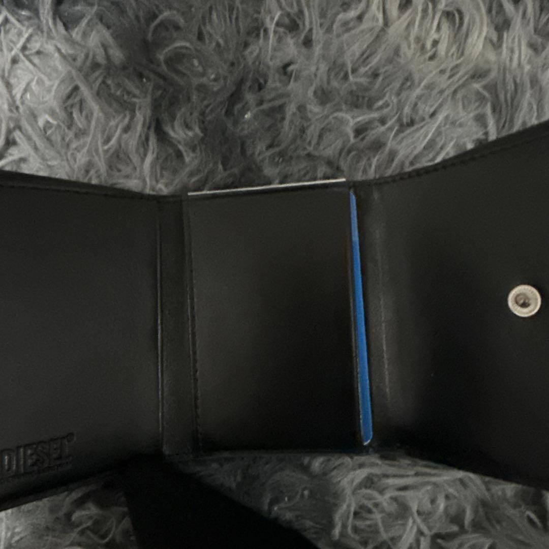 DIESEL ブラックレザー 三つ折り財布