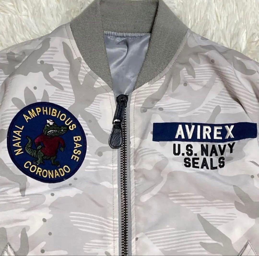 AVIREX MA-1 フライトジャケット 迷彩 SEAL TEAM