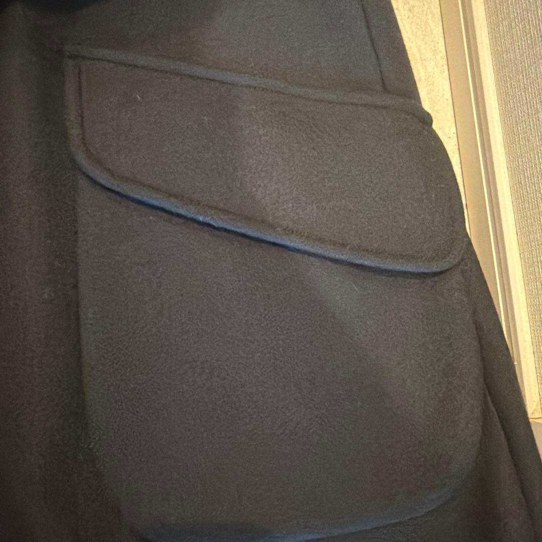 IENA LA BOUCLE ハードメルトンスタンドネックコート　BLACK