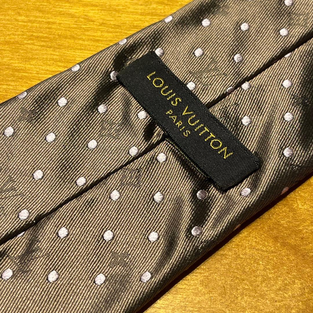 Louis Vuitton ブラウン ドット柄 ネクタイ