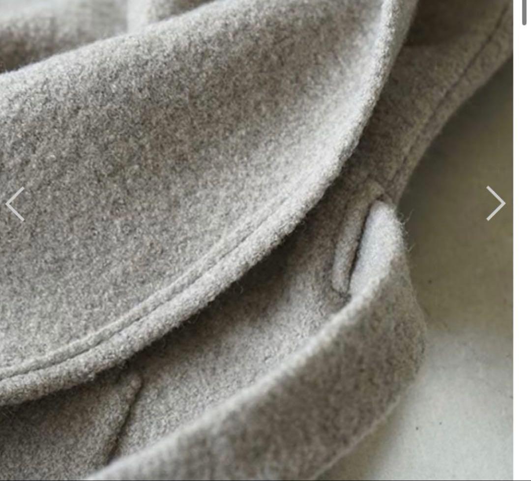 evam eva プレスウール ローブコート グレー ウール100% 日本製