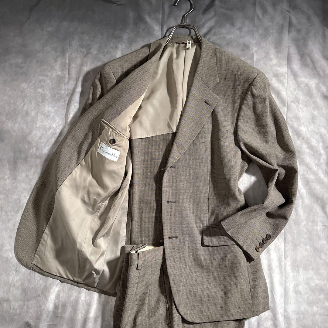 y2k Dior セットアップ　シングル　スーツ　チャコールグレー　アーカイブ