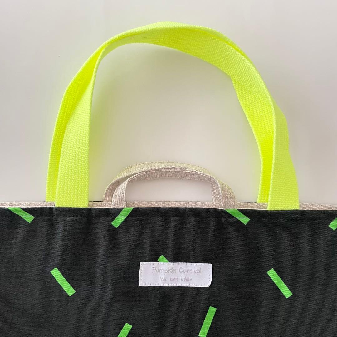 入園入学セット★スティック柄★レッスンバッグ★お道具箱も入る★お名前タグ付き