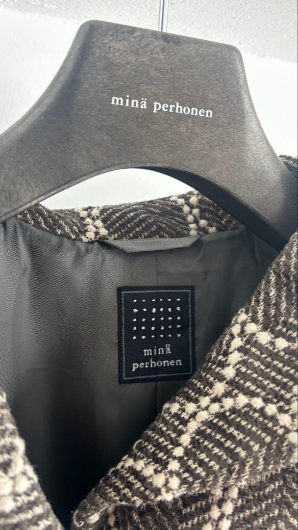 値下げ★ミナペルホネンタンバリンコート　2024-25aw サイズ36チャコール