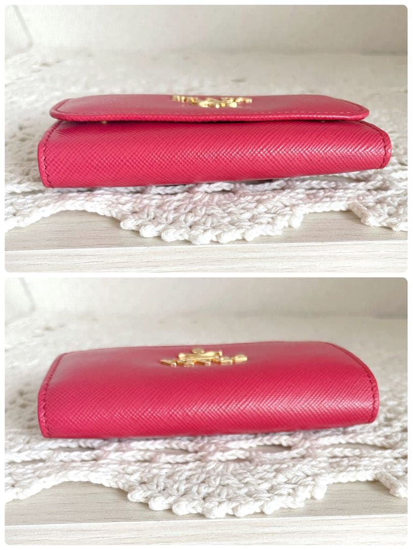 PRADA サフィアーノレザー キーケース ピンク