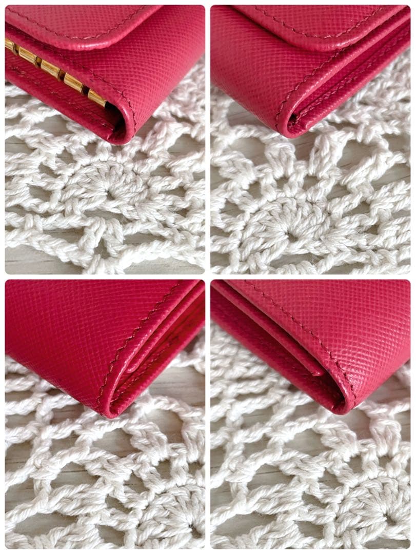 PRADA サフィアーノレザー キーケース ピンク