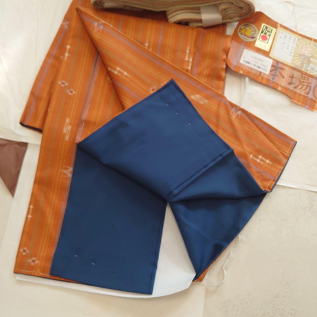 琉球絣　着物　沖縄　新品　半幅帯　訪問着　紬　伝統工芸品