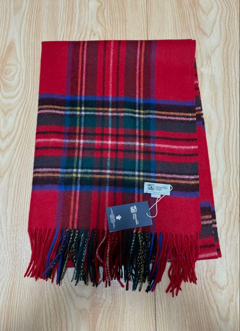 ジョンストンズ　大判　マフラー　スカーフ　ロイヤルスチュワート
