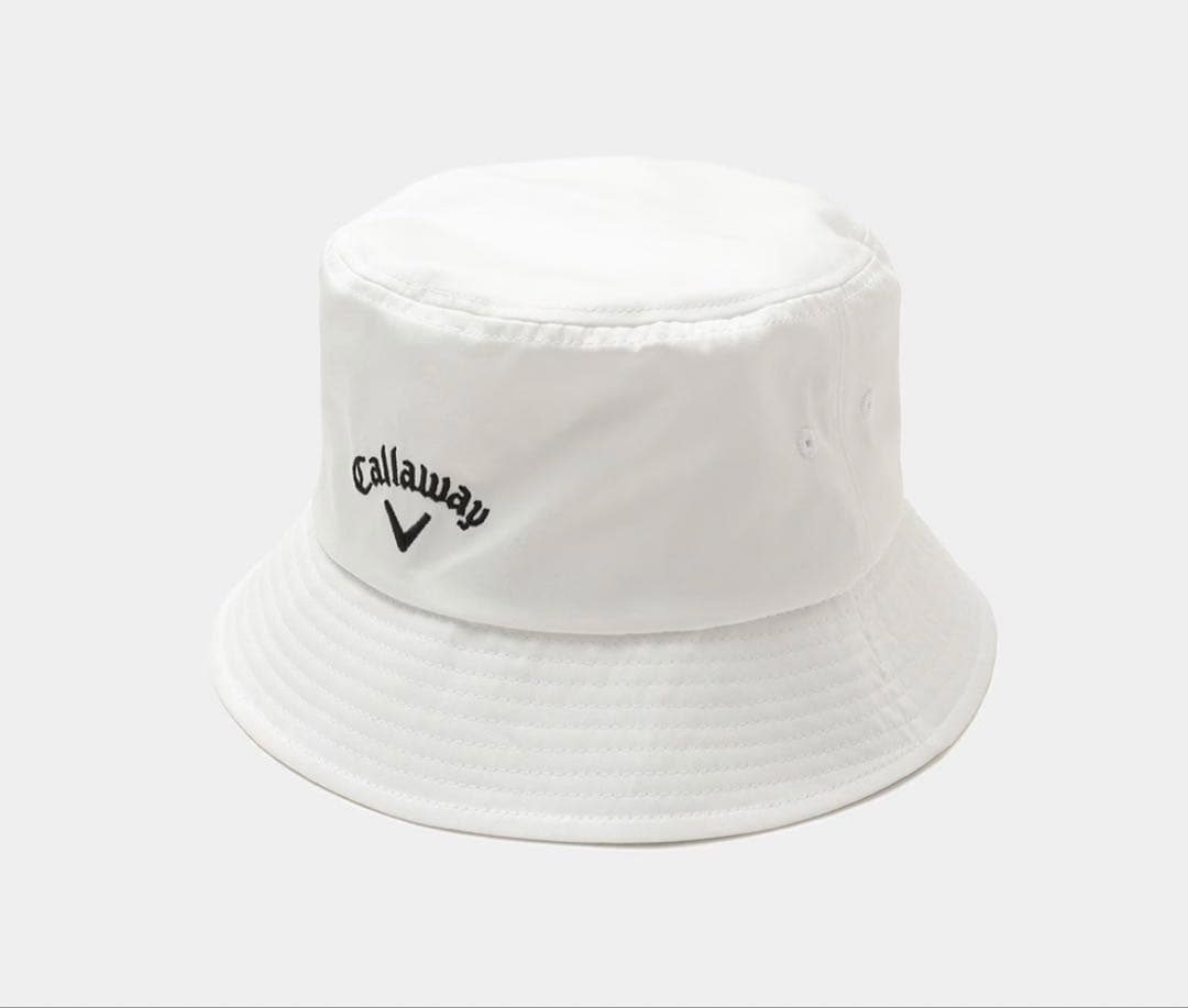 キャロウェイ ドラゴンボール ロゴ刺繍バケットハット（白）