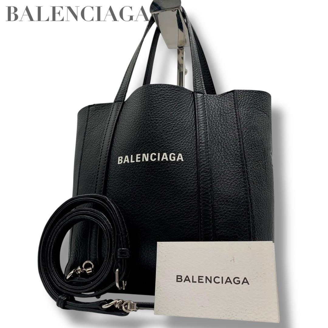 美品✨バレンシアガ エブリデイ 2way トートバッグ ショルダー レザー 黒