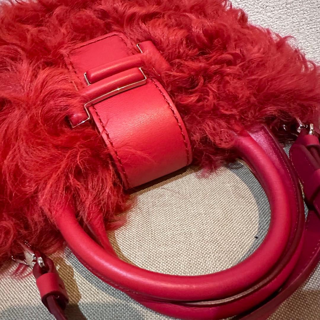 ココ⭐︎TOD'sダブルTラムファー2way赤ショルダーバッグ