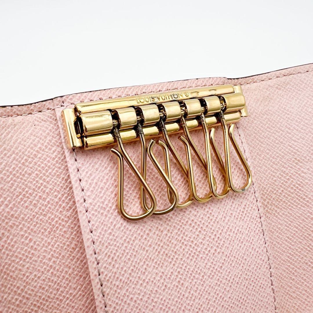 ヴィトン ダミエ ミュルティクレ6 キーケース ローズバレリーヌ N41634