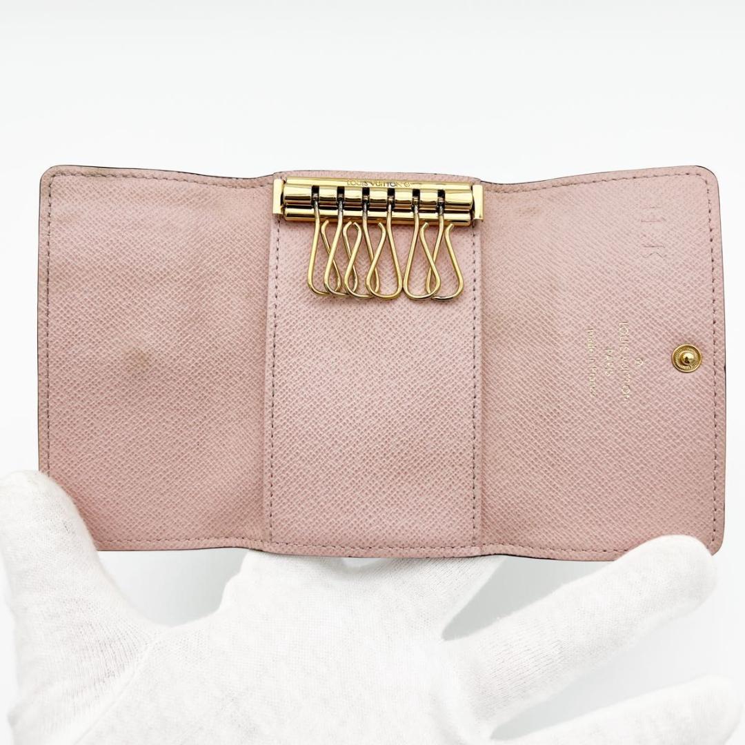 ヴィトン ダミエ ミュルティクレ6 キーケース ローズバレリーヌ N41634