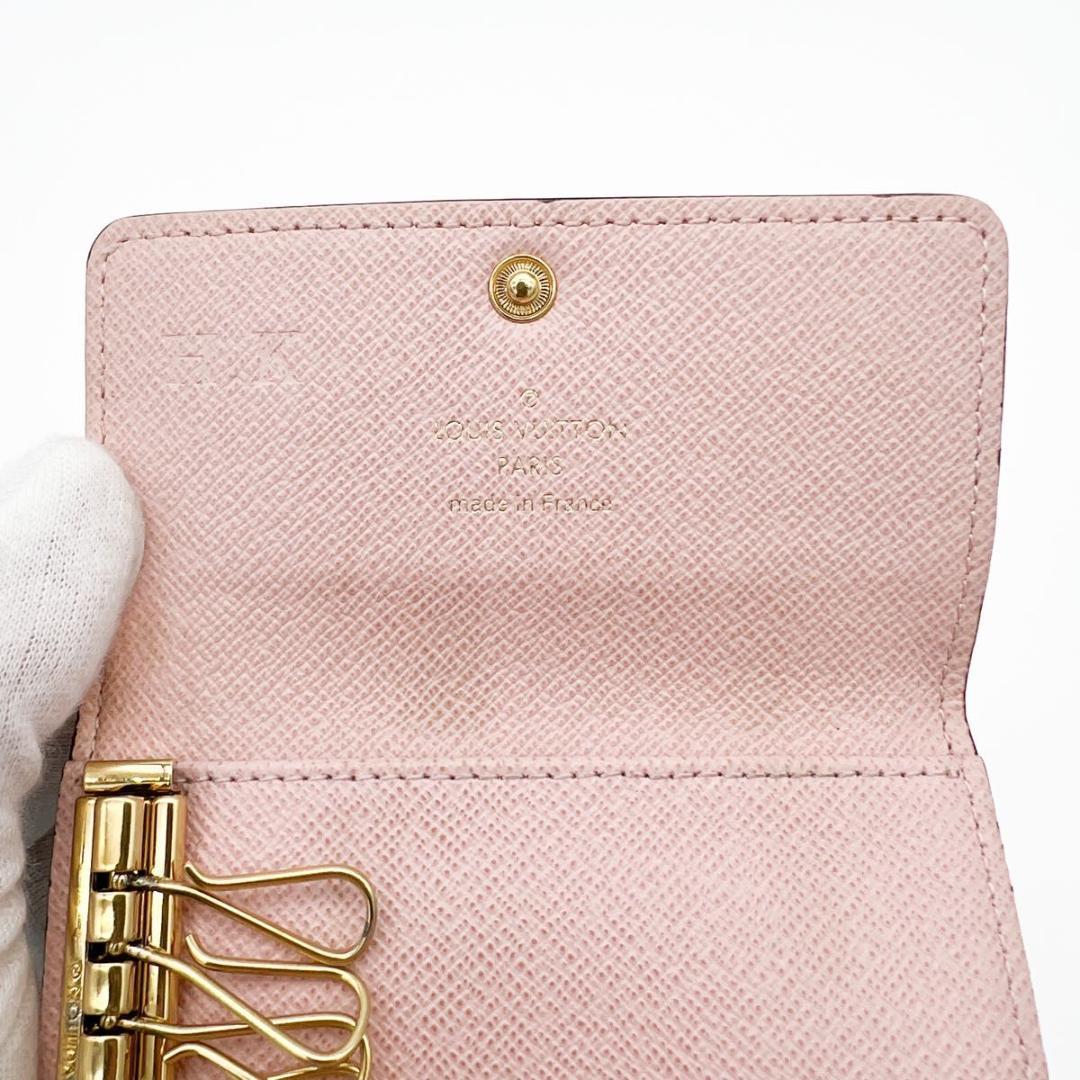 ヴィトン ダミエ ミュルティクレ6 キーケース ローズバレリーヌ N41634