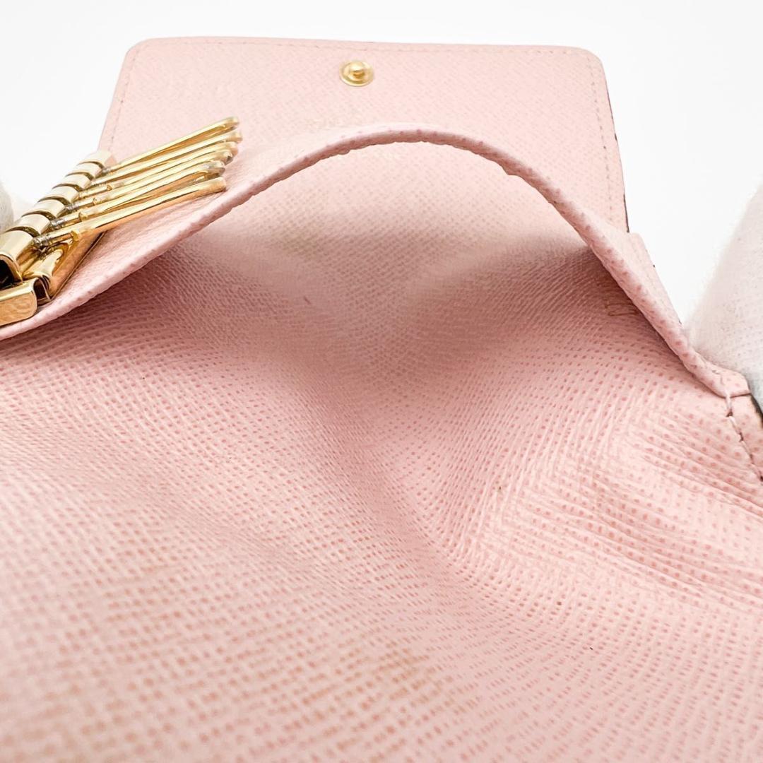 ヴィトン ダミエ ミュルティクレ6 キーケース ローズバレリーヌ N41634