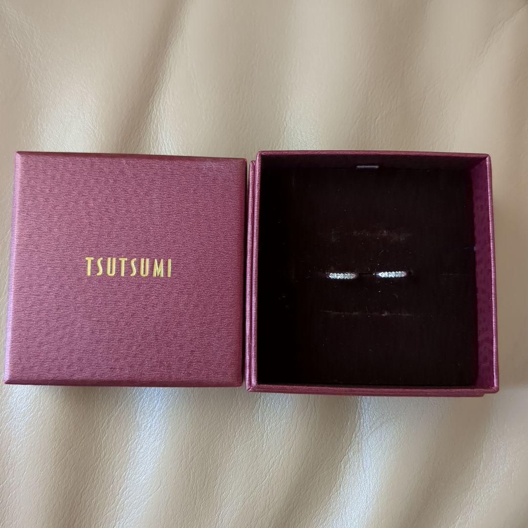 ツツミ TSUTSUMI　プラチナダイヤモンドフープピアス　pt900