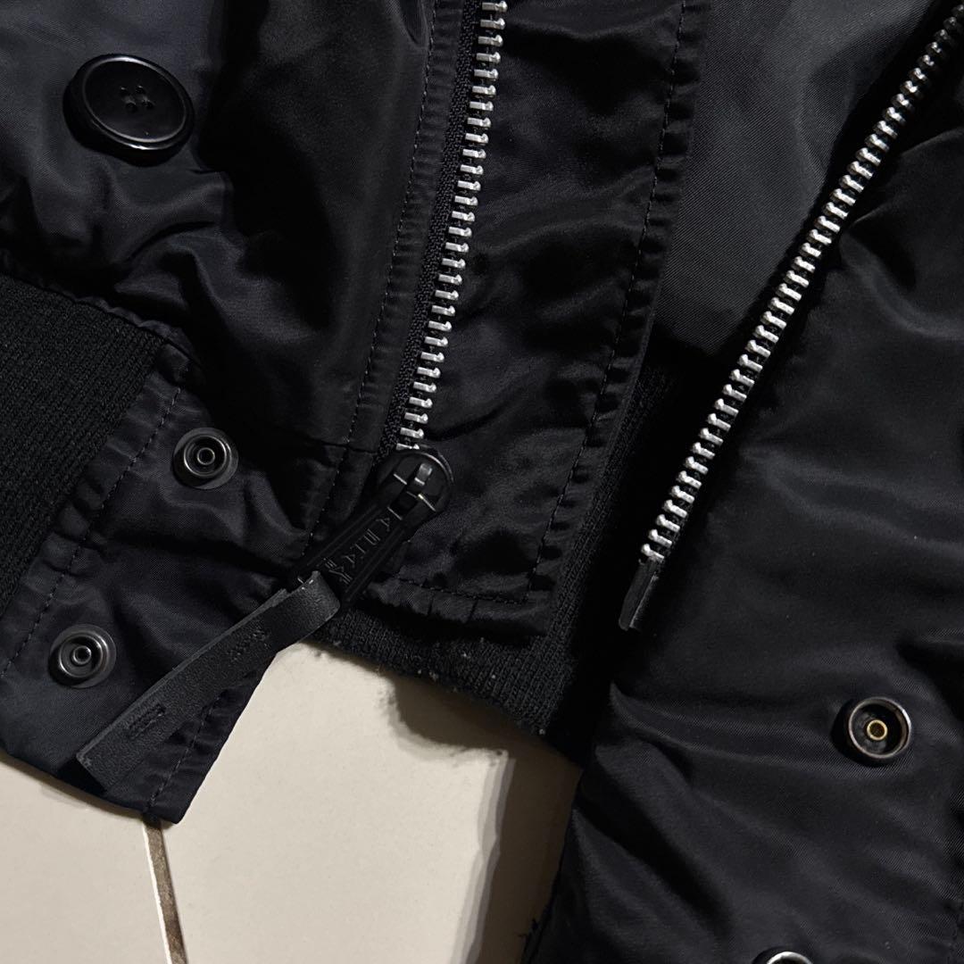 ALPHA INDUSTRIES N-2Bフライトジャケット ブラック 短丈