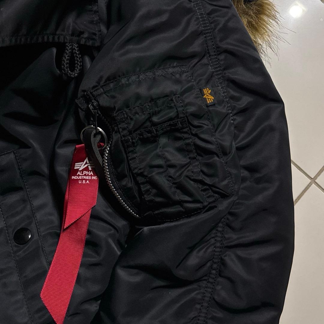 ALPHA INDUSTRIES N-2Bフライトジャケット ブラック 短丈