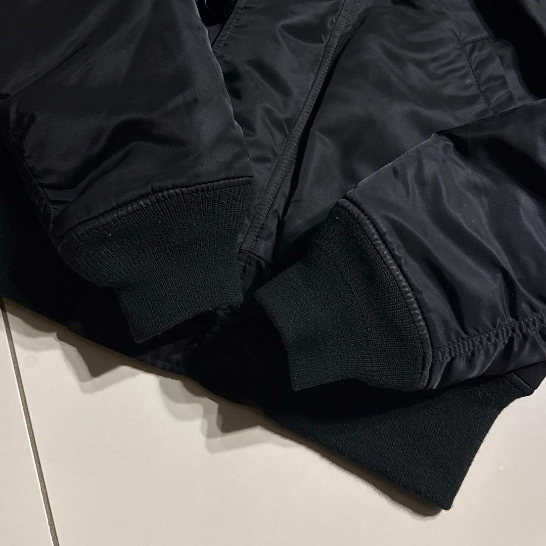 ALPHA INDUSTRIES N-2Bフライトジャケット ブラック 短丈