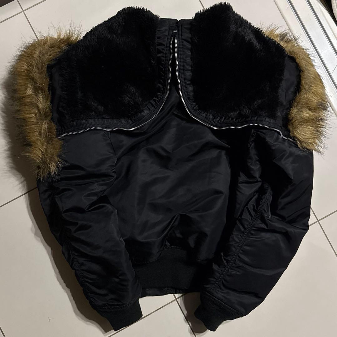 ALPHA INDUSTRIES N-2Bフライトジャケット ブラック 短丈