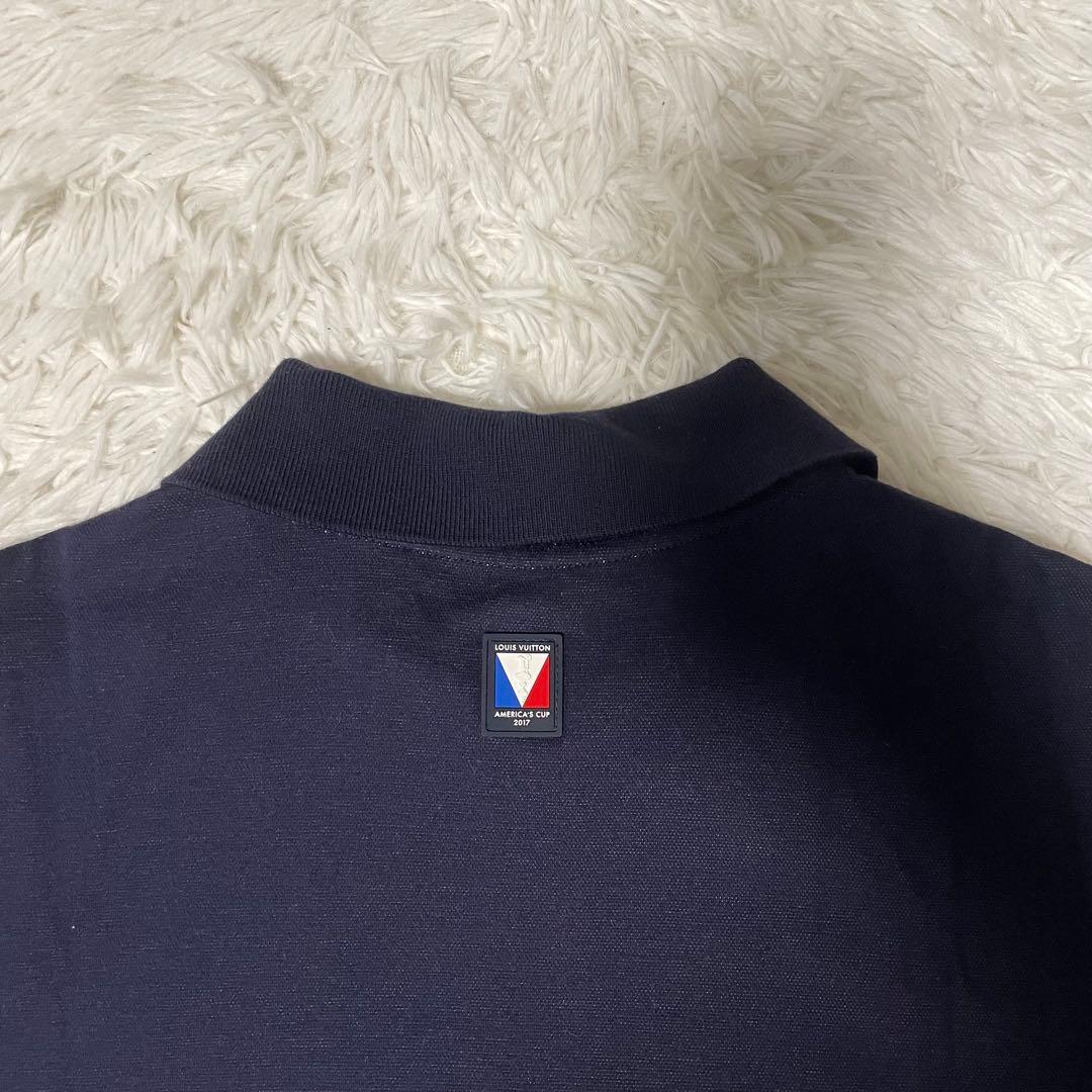 美品　LOUIS VUITTON Tシャツ 半袖　ポロシャツ ハーフジップ　紺