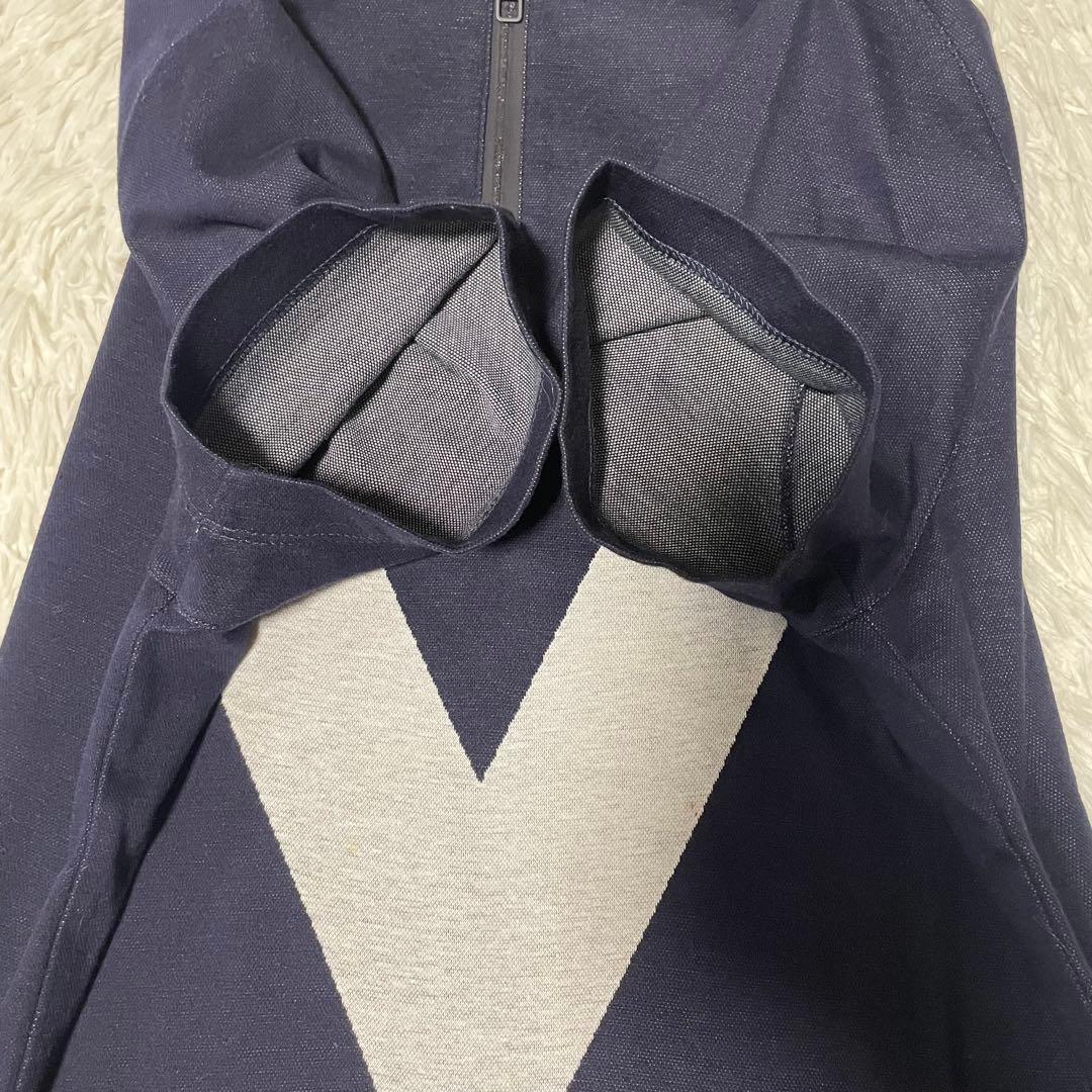 美品　LOUIS VUITTON Tシャツ 半袖　ポロシャツ ハーフジップ　紺