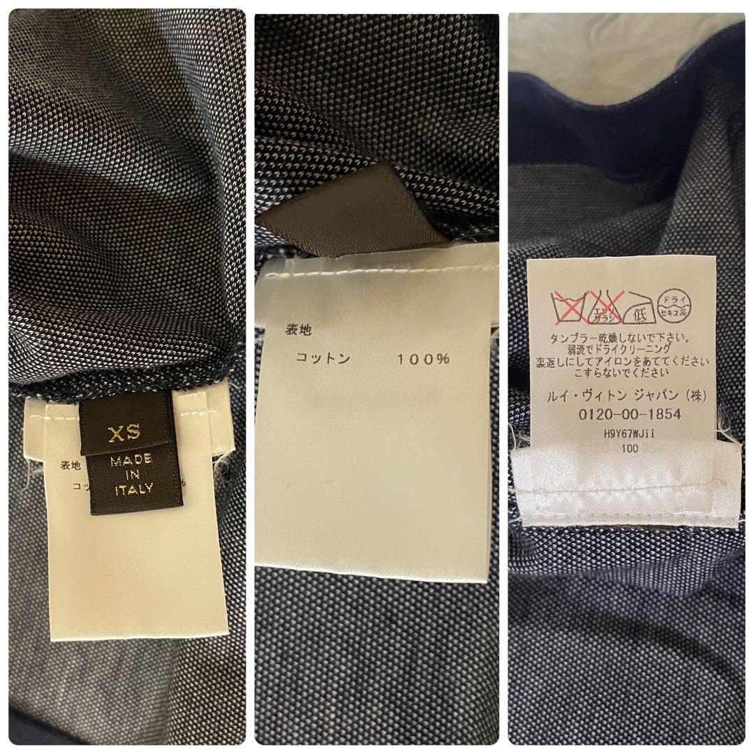 美品　LOUIS VUITTON Tシャツ 半袖　ポロシャツ ハーフジップ　紺