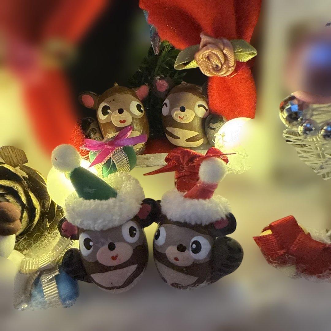 どんぐりアート♡冬のオブジェ3点セット＆ サンタがやってくるオブジェ♡