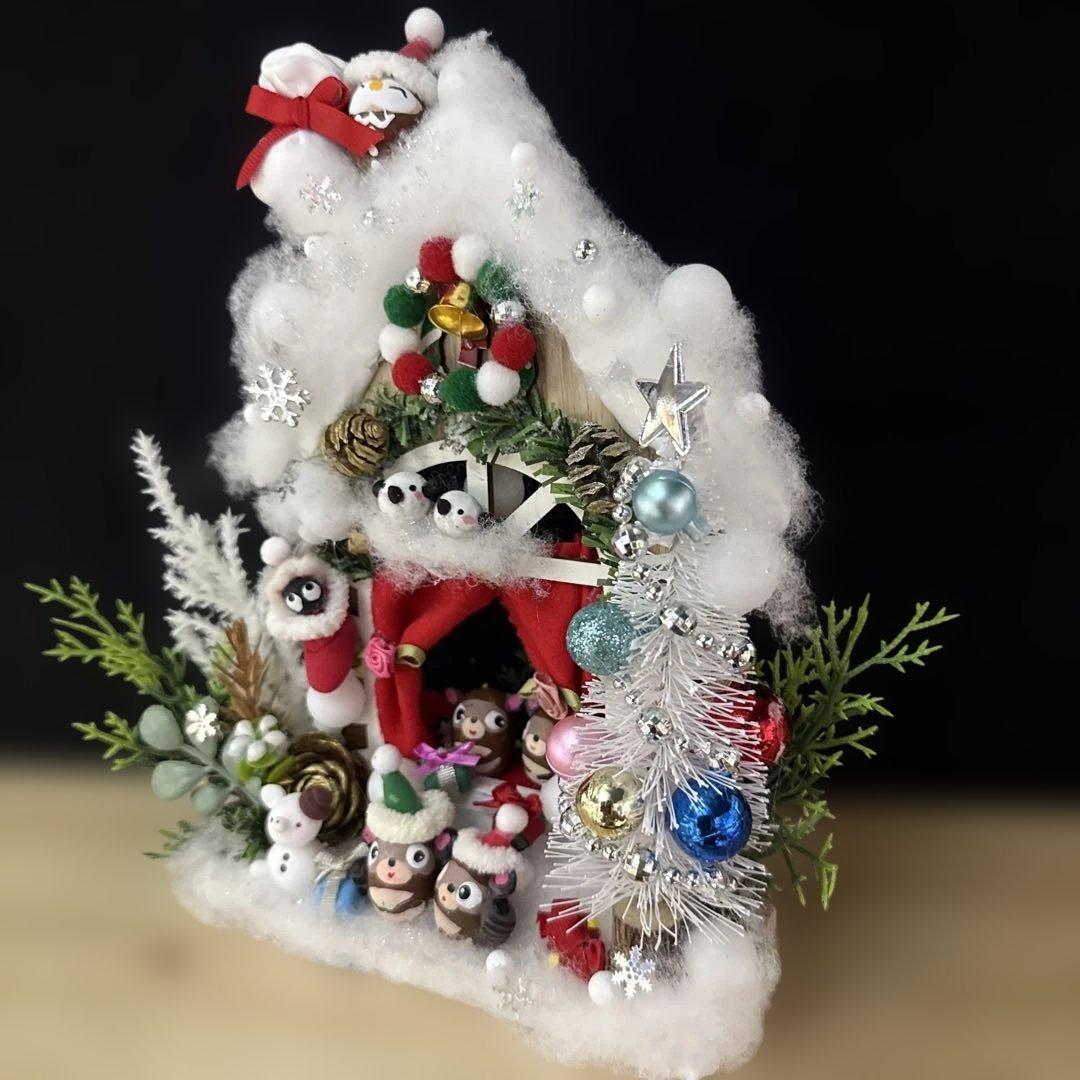 どんぐりアート♡冬のオブジェ3点セット＆ サンタがやってくるオブジェ♡