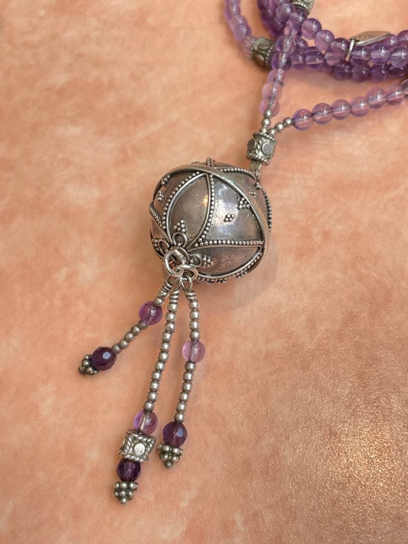 シルバー　アメジスト　ネックレス