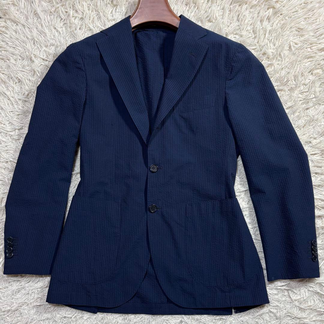 すだち様　BEAMS F テーラードジャケット　アンコン　シアサッカー　シルク混