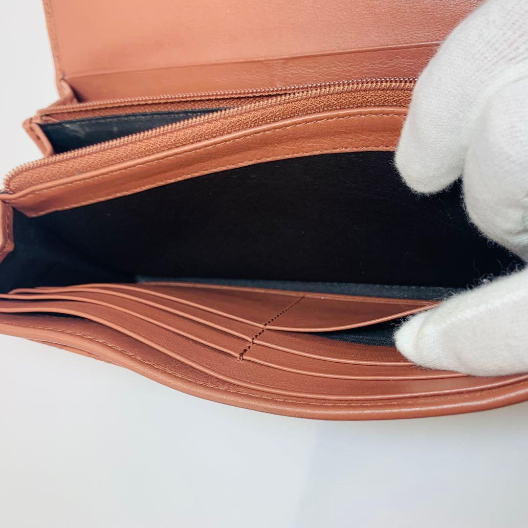 ⭐️GUCCI 長財布　グッチシマレザーゴールドプレート　ブラウン