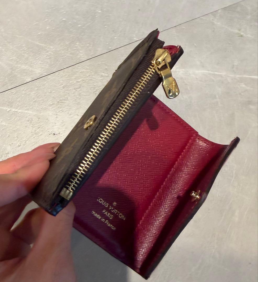 Louis Vuitton 三つ折り財布 ブラウン/レッド