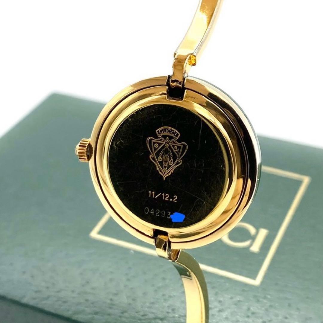 稼働品☆ 新品電池　グッチ　チェンジベゼル　レディース腕時計