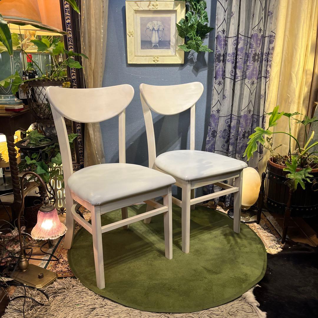 Sale L１　２脚セット　座面色変更可　ラウンドバック　ダイニングチェア