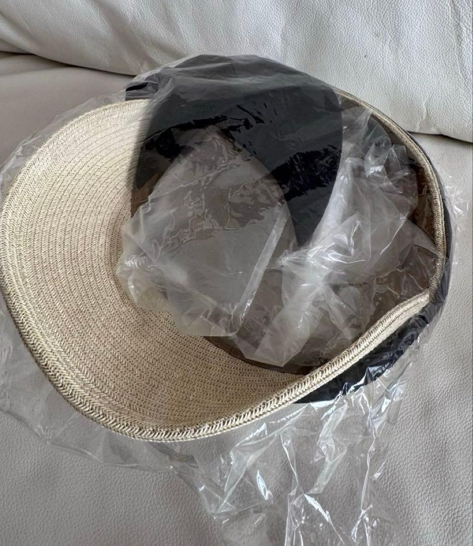 【新品未使用】ca4la☆風の方向PB☆ホワイト☆麦わら帽子