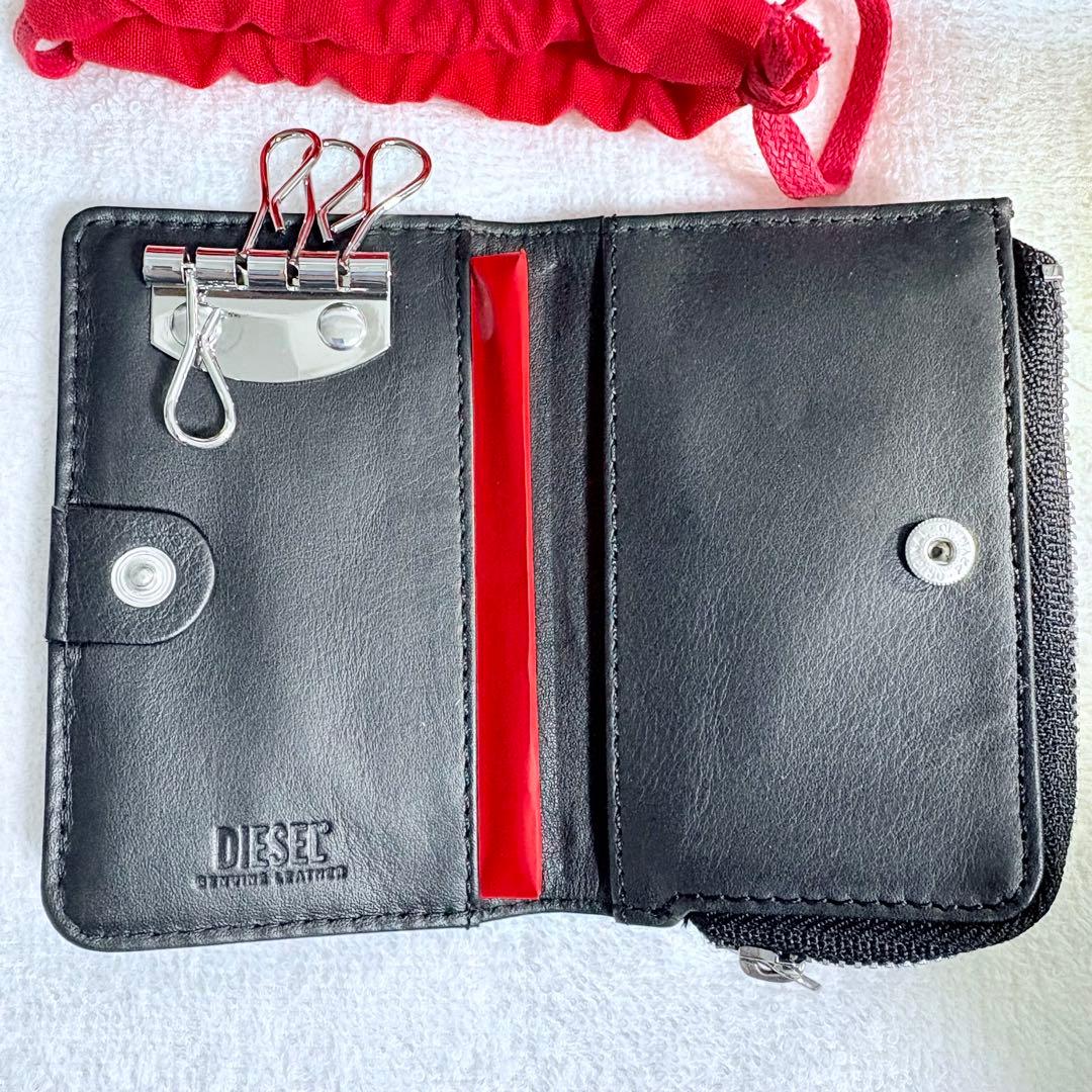 ディーゼル　X08429 小銭入付キーケース　黒