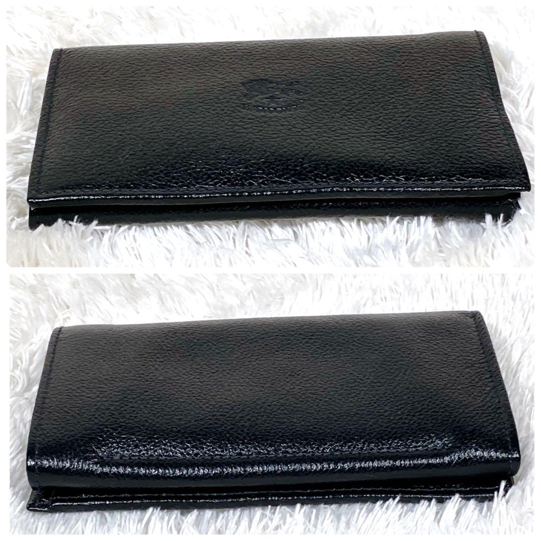 【極美品】完売品　IL BISONTE ミディアムウォレット　レザー　シボ革