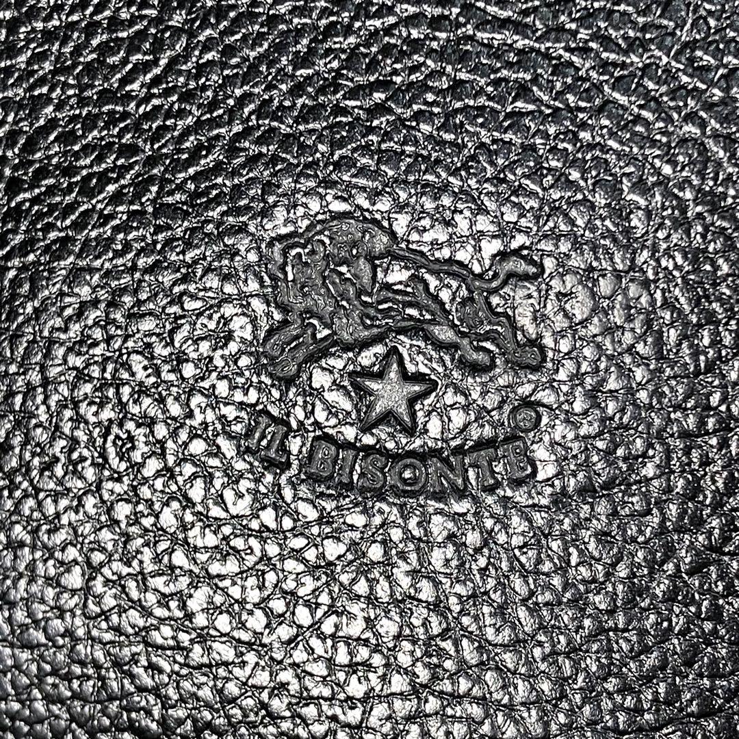 【極美品】完売品　IL BISONTE ミディアムウォレット　レザー　シボ革