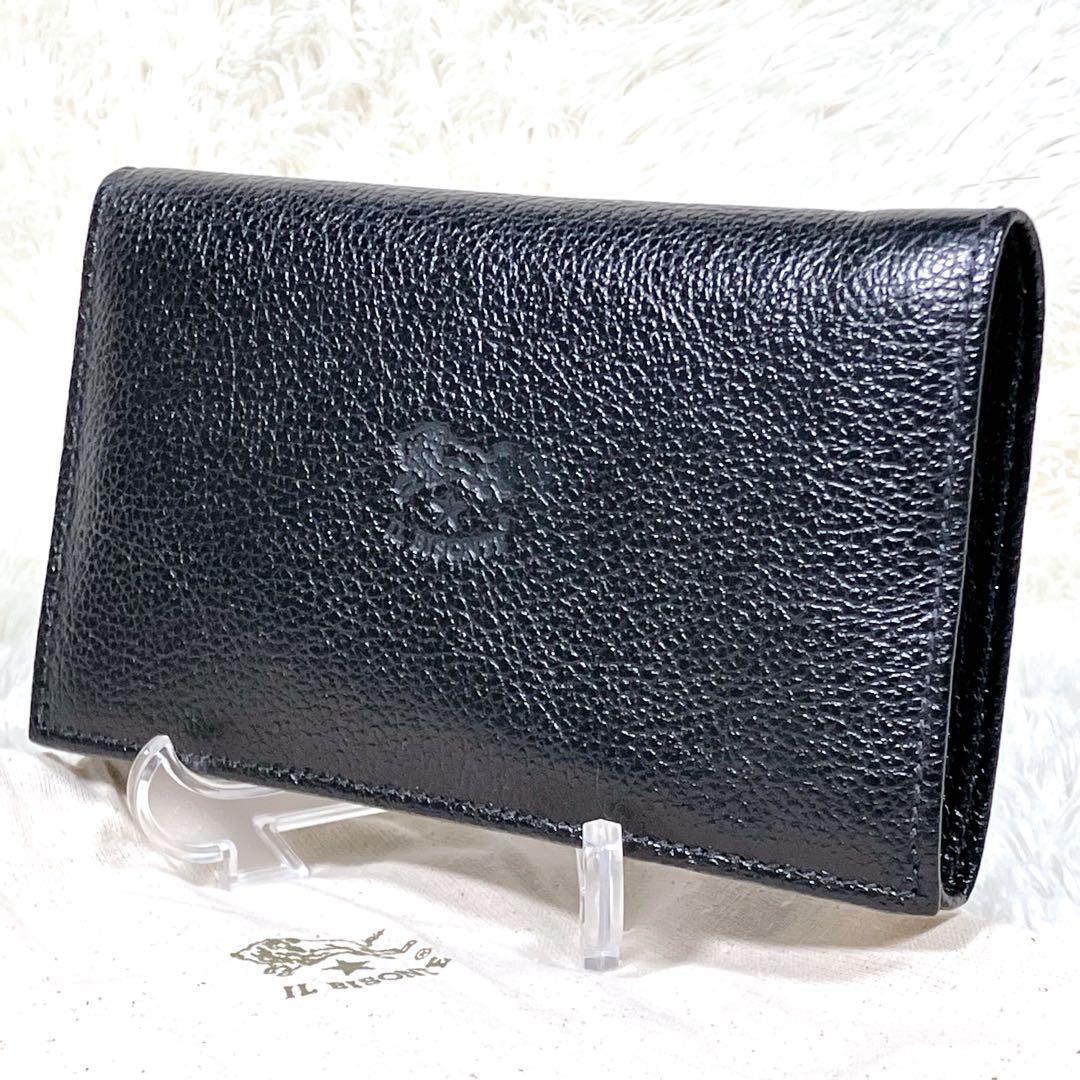 【極美品】完売品　IL BISONTE ミディアムウォレット　レザー　シボ革