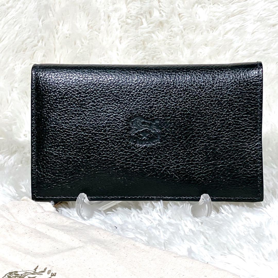 【極美品】完売品　IL BISONTE ミディアムウォレット　レザー　シボ革