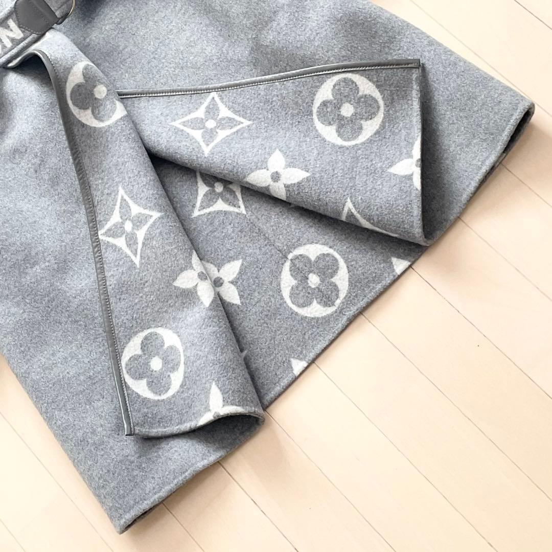 ルイヴィトン【希少 極美品】ダブルフェイス フーデッドラップコート モノグラム
