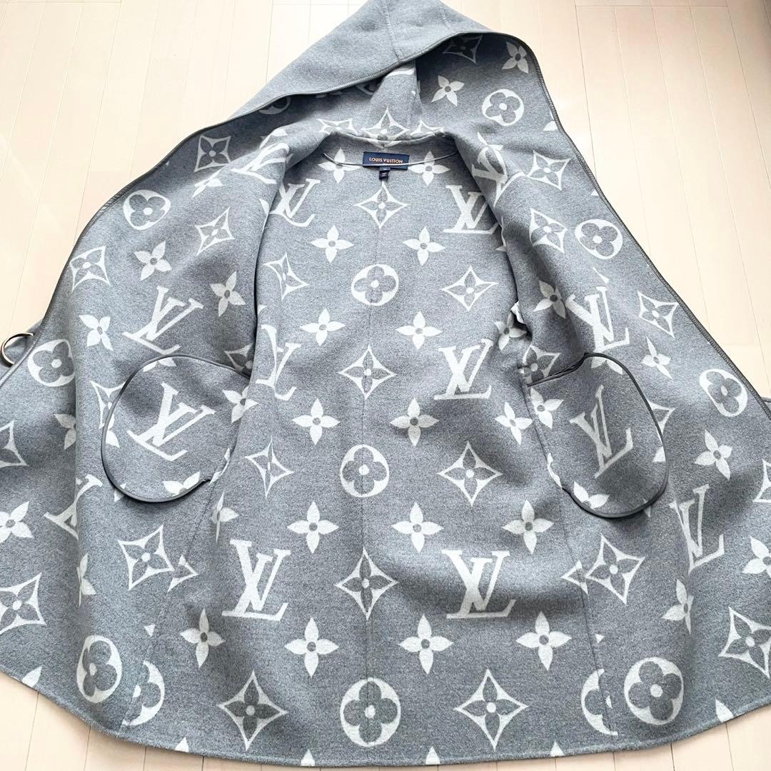 ルイヴィトン【希少 極美品】ダブルフェイス フーデッドラップコート モノグラム
