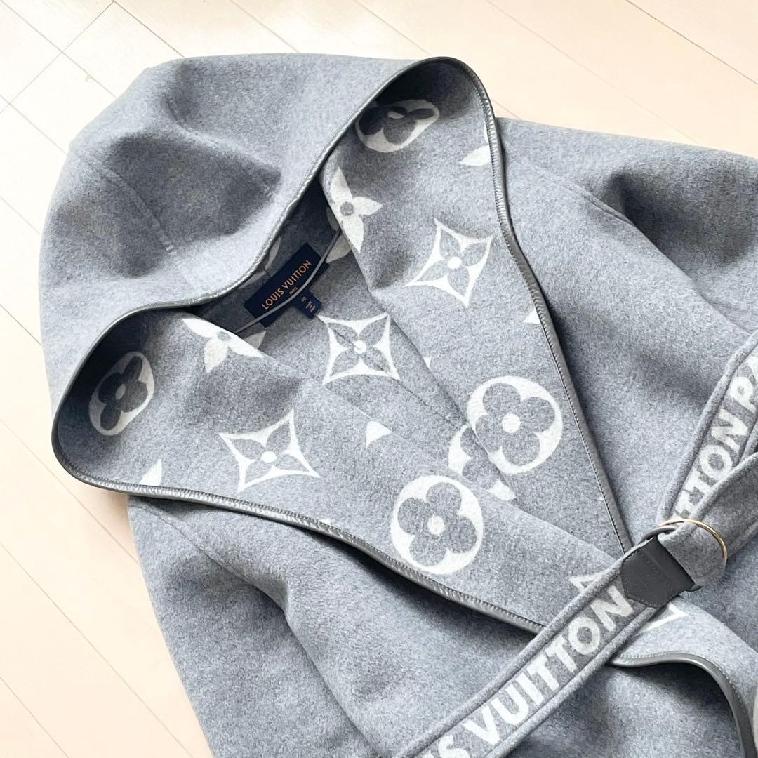 ルイヴィトン【希少 極美品】ダブルフェイス フーデッドラップコート モノグラム
