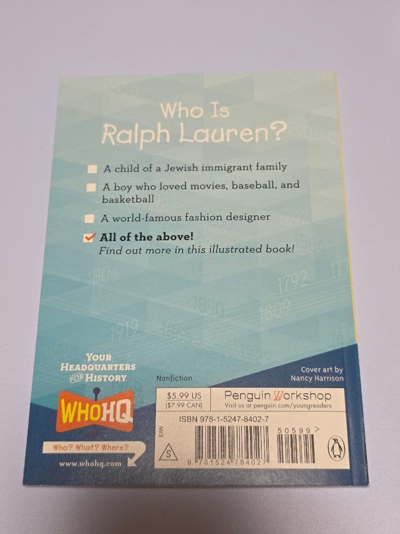 洋書 Who Is Ralph Lauren?