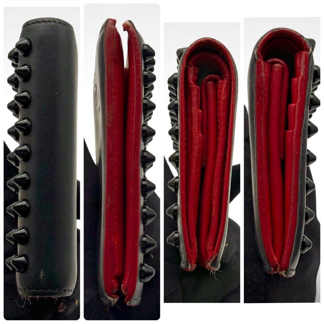 Christian Louboutin ルブタン 二つ折り財布 スタッズ レザー